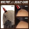 Red by Kiss Stocking Wig Cap 5 PCS (Dark Brown) with Lace Wig Powder Tinted (Medium Dark Brown)