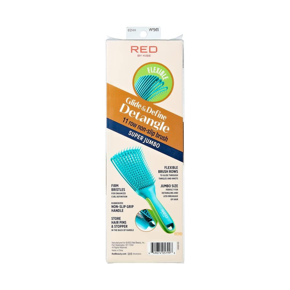 image:imageRed by Kiss Detangling Brush for Black Curly and Afro Hair Glide amp Define NonSlip Brush SmallJumbo