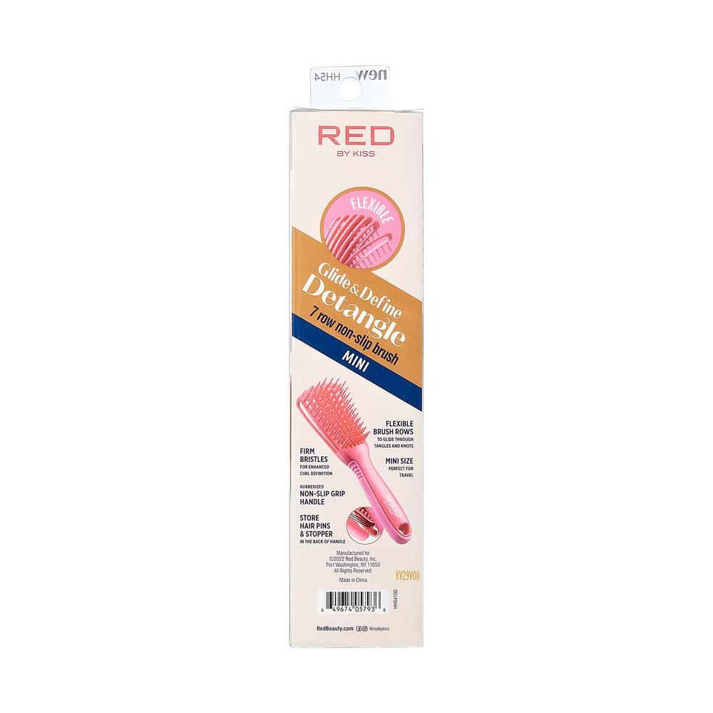 image:imageRed by Kiss Detangling Brush for Black Curly and Afro Hair Glide amp Define NonSlip Brush SmallMini
