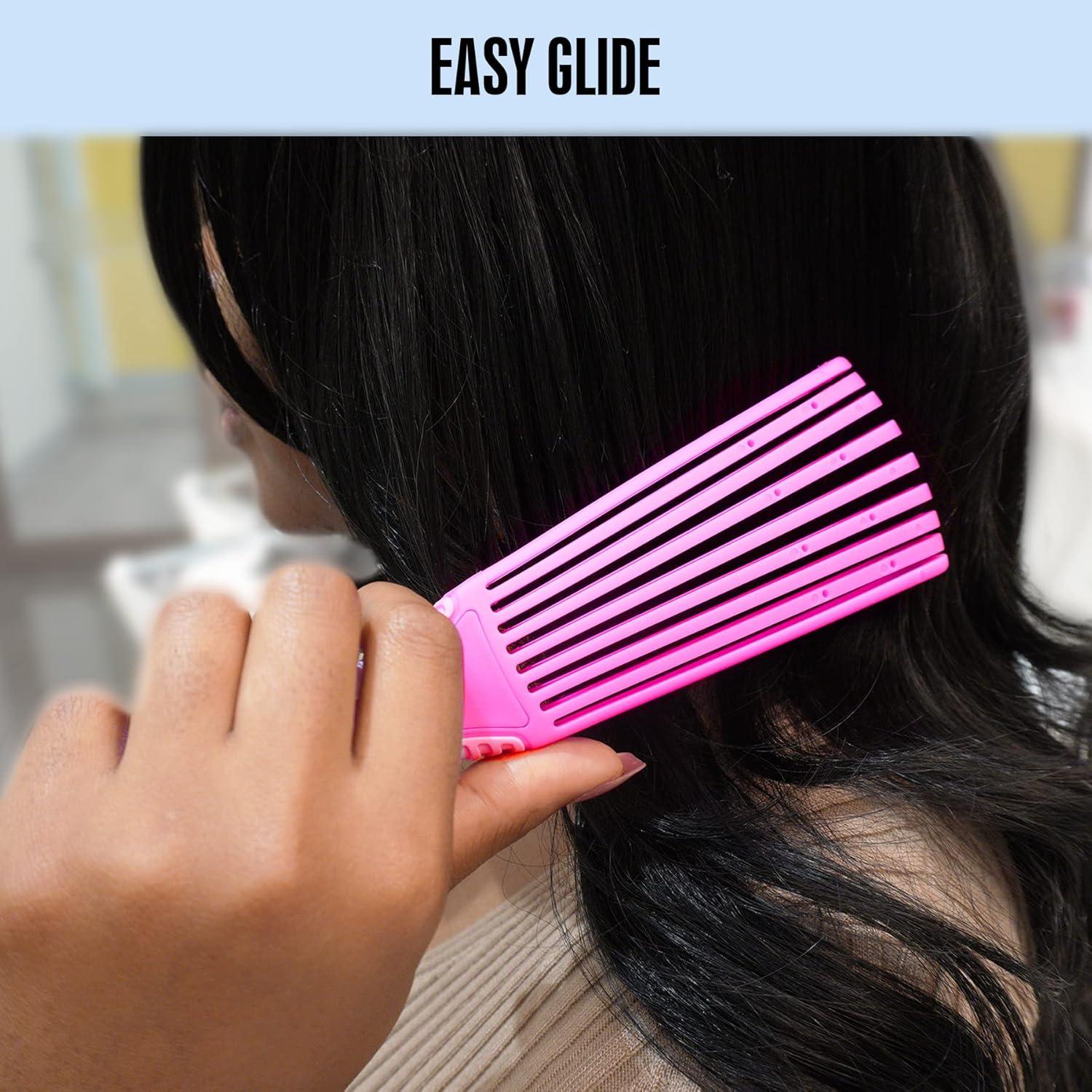 image:imageRed by Kiss Detangling Brush for Black Curly and Afro Hair Glide amp Define NonSlip Brush SmallPink