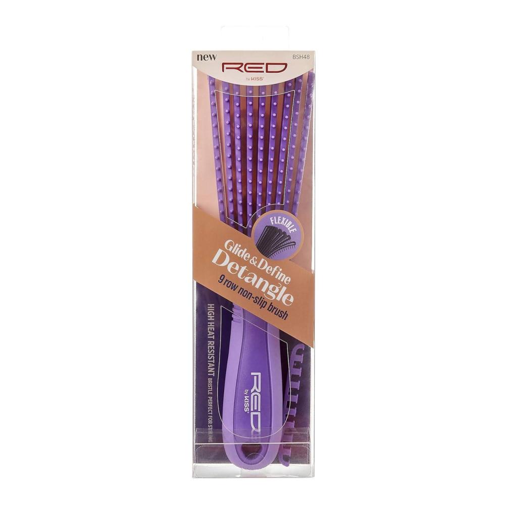 image:imageRed by Kiss Detangling Brush for Black Curly and Afro Hair Glide amp Define NonSlip Brush SmallPurple