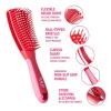 Red by Kiss Detangling Brush for Black Curly and Afro Hair, Glide & Define Non-Slip Brush (Small)(Ball Tip)