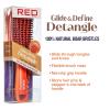 Red by Kiss Detangling Brush for Black Curly and Afro Hair, Glide & Define Non-Slip Brush (Small)(Boar Brush)