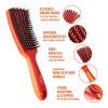 Red by Kiss Detangling Brush for Black Curly and Afro Hair, Glide & Define Non-Slip Brush (Small)(Boar Brush)