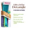 Red by Kiss Detangling Brush for Black Curly and Afro Hair, Glide & Define Non-Slip Brush (Small)(Jumbo)