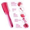 Red by Kiss Detangling Brush for Black Curly and Afro Hair, Glide & Define Non-Slip Brush (Small)(Mini)