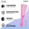 Red by Kiss Detangling Brush for Black Curly and Afro Hair, Glide & Define Non-Slip Brush (Small)(Pink)