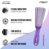 Red by Kiss Detangling Brush for Black Curly and Afro Hair, Glide & Define Non-Slip Brush (Small)(Purple)