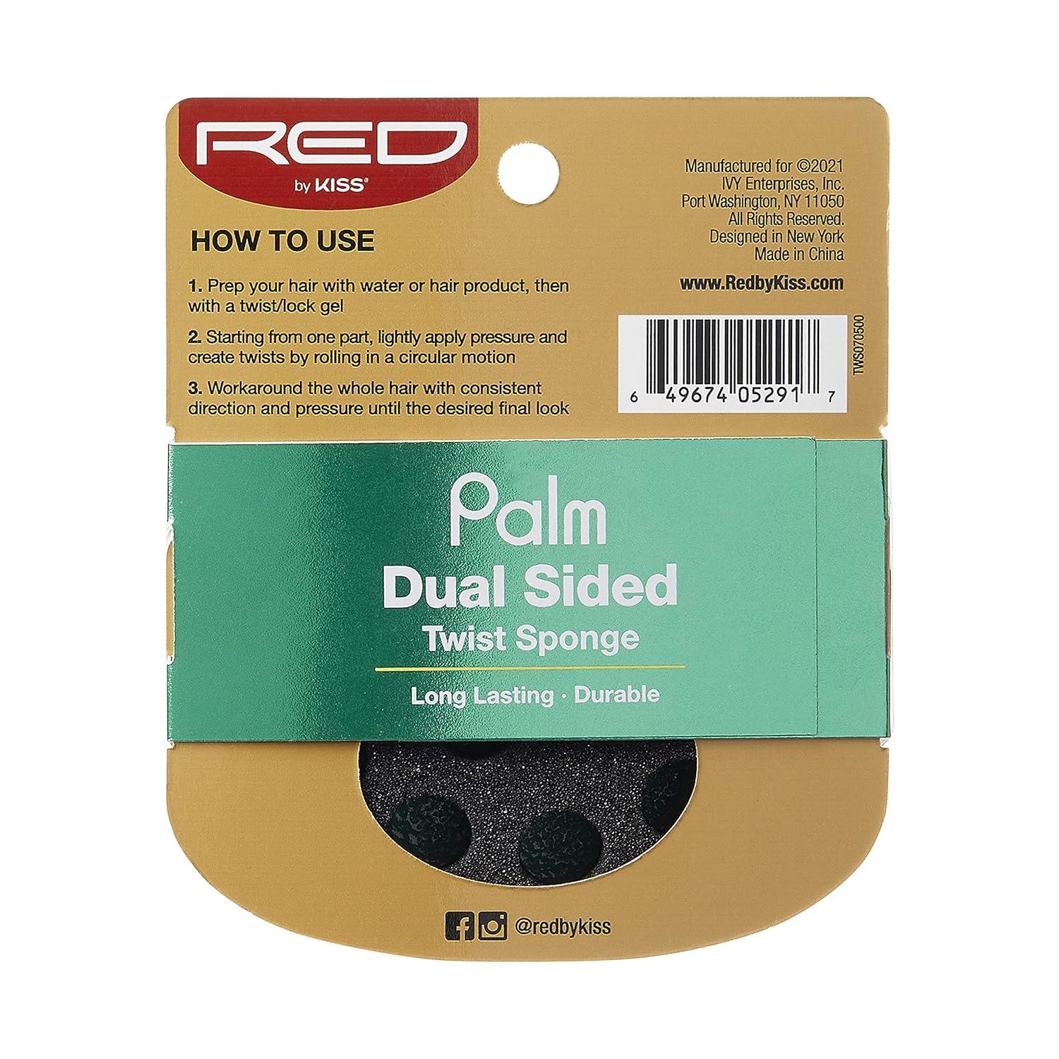 image:imageRed by Kiss Dual Sided Twist Sponge Jumbo Hair BrushPalm Dual Sided