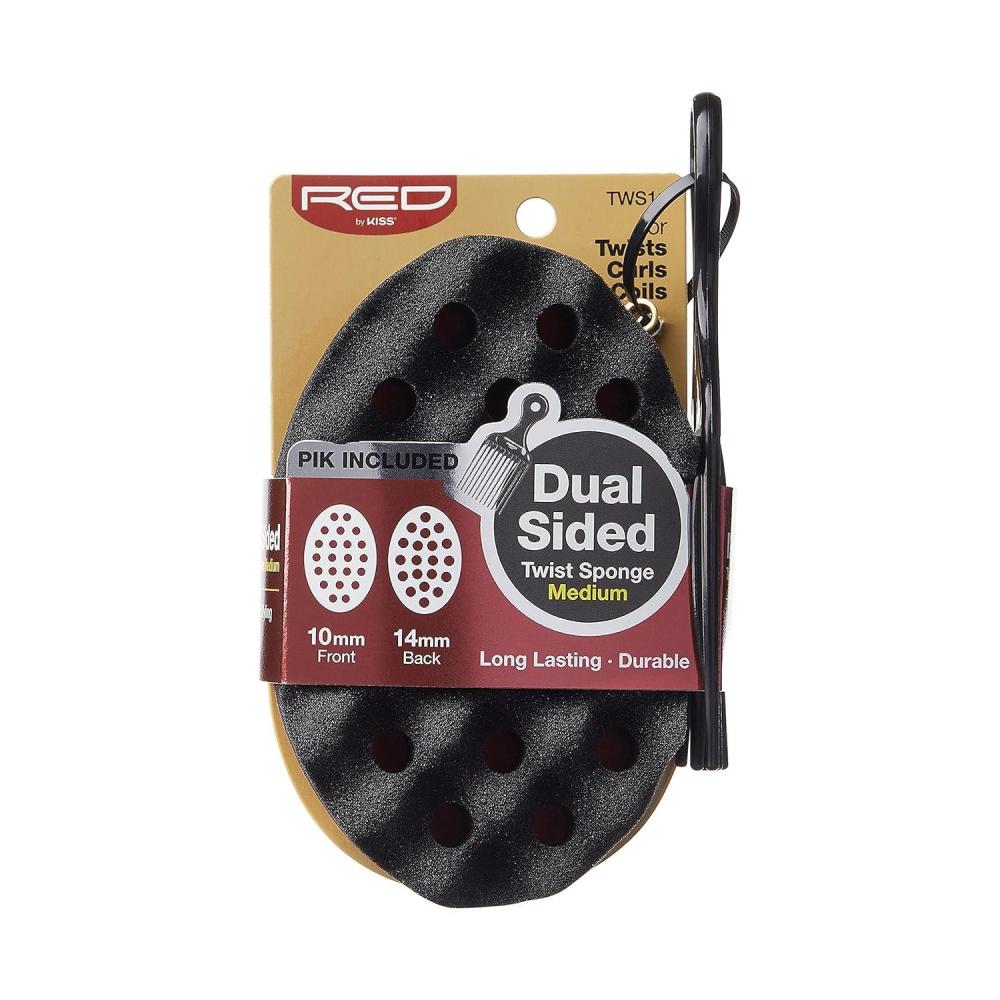 image:imageRed by Kiss Dual Sided Twist Sponge Jumbo Hair BrushMedium with Pik