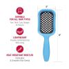 RED by Kiss Dry Vent Heat-Resistant Hair Brush, Detangling Fast Blow Drying for Wet Dry Curly Thick Straight Hair, Vented Detangler for Women Men Children Kids(Blue)