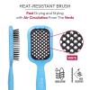RED by Kiss Dry Vent Heat-Resistant Hair Brush, Detangling Fast Blow Drying for Wet Dry Curly Thick Straight Hair, Vented Detangler for Women Men Children Kids(Blue)