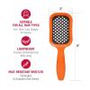 RED by Kiss Dry Vent Heat-Resistant Hair Brush, Detangling Fast Blow Drying for Wet Dry Curly Thick Straight Hair, Vented Detangler for Women Men Children Kids(Orange)