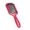 RED by Kiss Dry Vent Heat-Resistant Hair Brush, Detangling Fast Blow Drying for Wet Dry Curly Thick Straight Hair, Vented Detangler for Women Men Children Kids(Red)