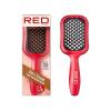 RED by Kiss Dry Vent Heat-Resistant Hair Brush, Detangling Fast Blow Drying for Wet Dry Curly Thick Straight Hair, Vented Detangler for Women Men Children Kids(Red)