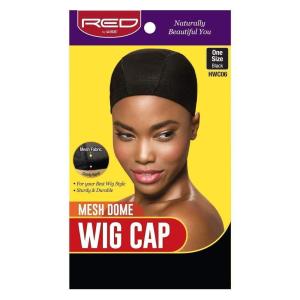Red by Kiss Mesh Dome Wig Cap, One Size (HWC06- Black)