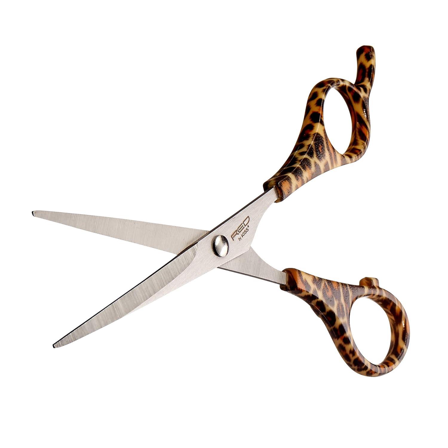 image:imageRed Premium 100 Stainless Steel Hair Thinning Shear Premium 65 Thinning Shear Razor Sharp Blade Comfort Grip with Finger RestHair Shear