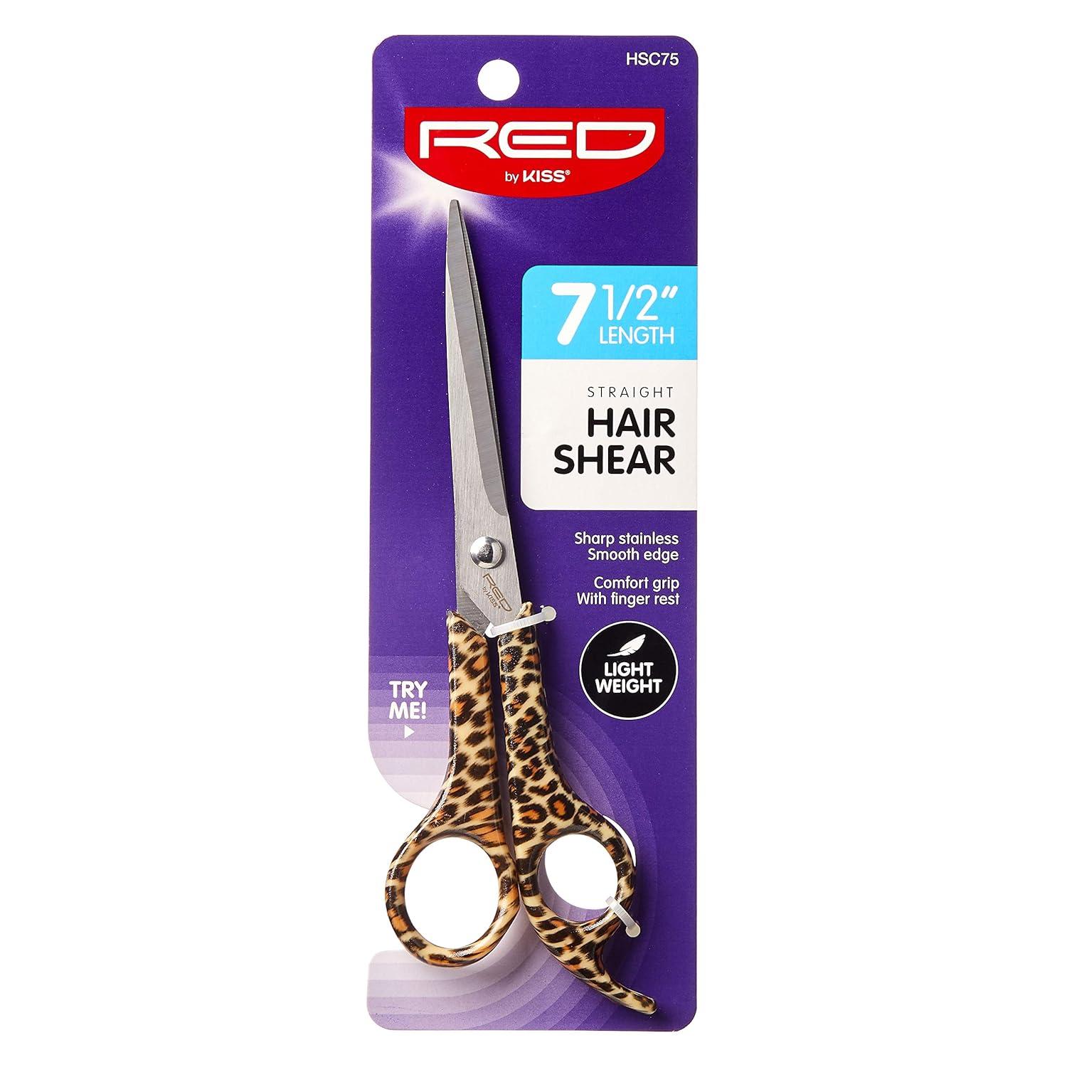 image:imageRed Premium 100 Stainless Steel Hair Thinning Shear Premium 65 Thinning Shear Razor Sharp Blade Comfort Grip with Finger RestHair Shear