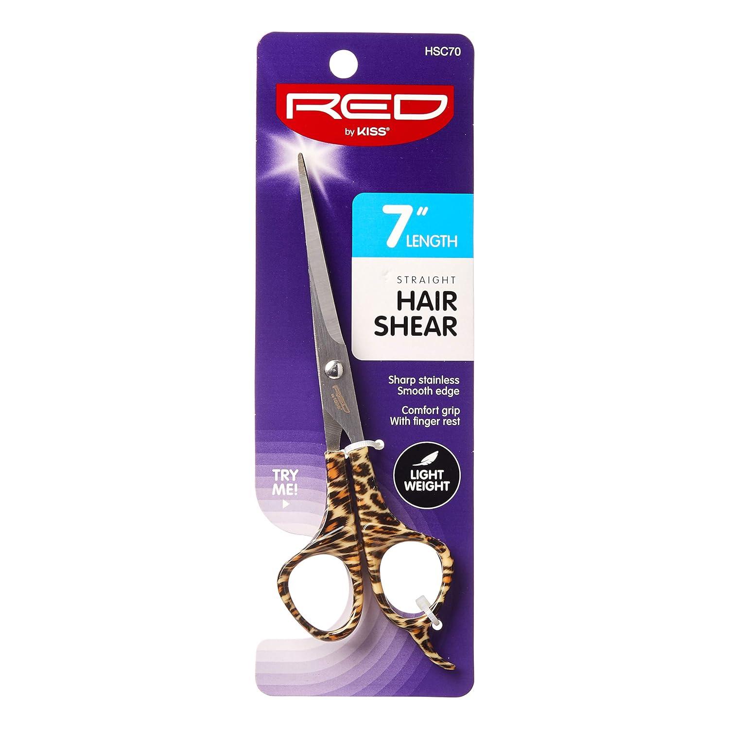 image:imageRed Premium 100 Stainless Steel Hair Thinning Shear Premium 65 Thinning Shear Razor Sharp Blade Comfort Grip with Finger RestHair Shear