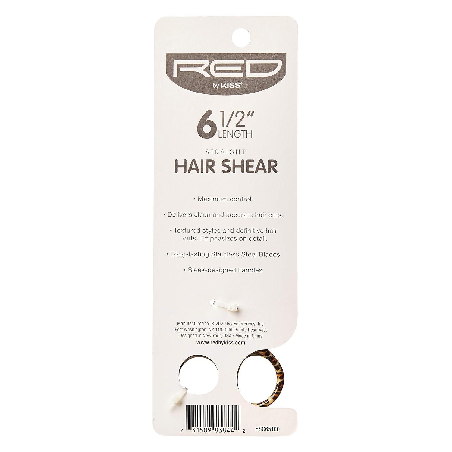 image:imageRed Premium 100 Stainless Steel Hair Thinning Shear Premium 65 Thinning Shear Razor Sharp Blade Comfort Grip with Finger RestHair Shear