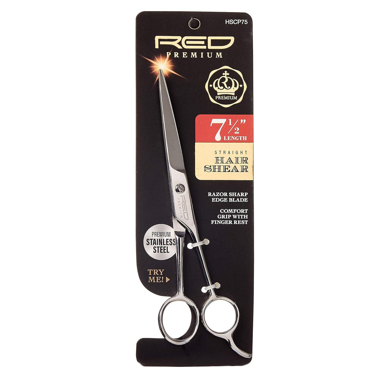 image:imageRed Premium 100 Stainless Steel Hair Thinning Shear Premium 65 Thinning Shear Razor Sharp Blade Comfort Grip with Finger RestPremium