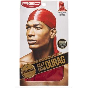 Red by Kiss Premium Silky Satin DURAG Men’s Cap Doo RAG(Red)